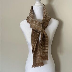 Elegant Brown Patterned Scarf